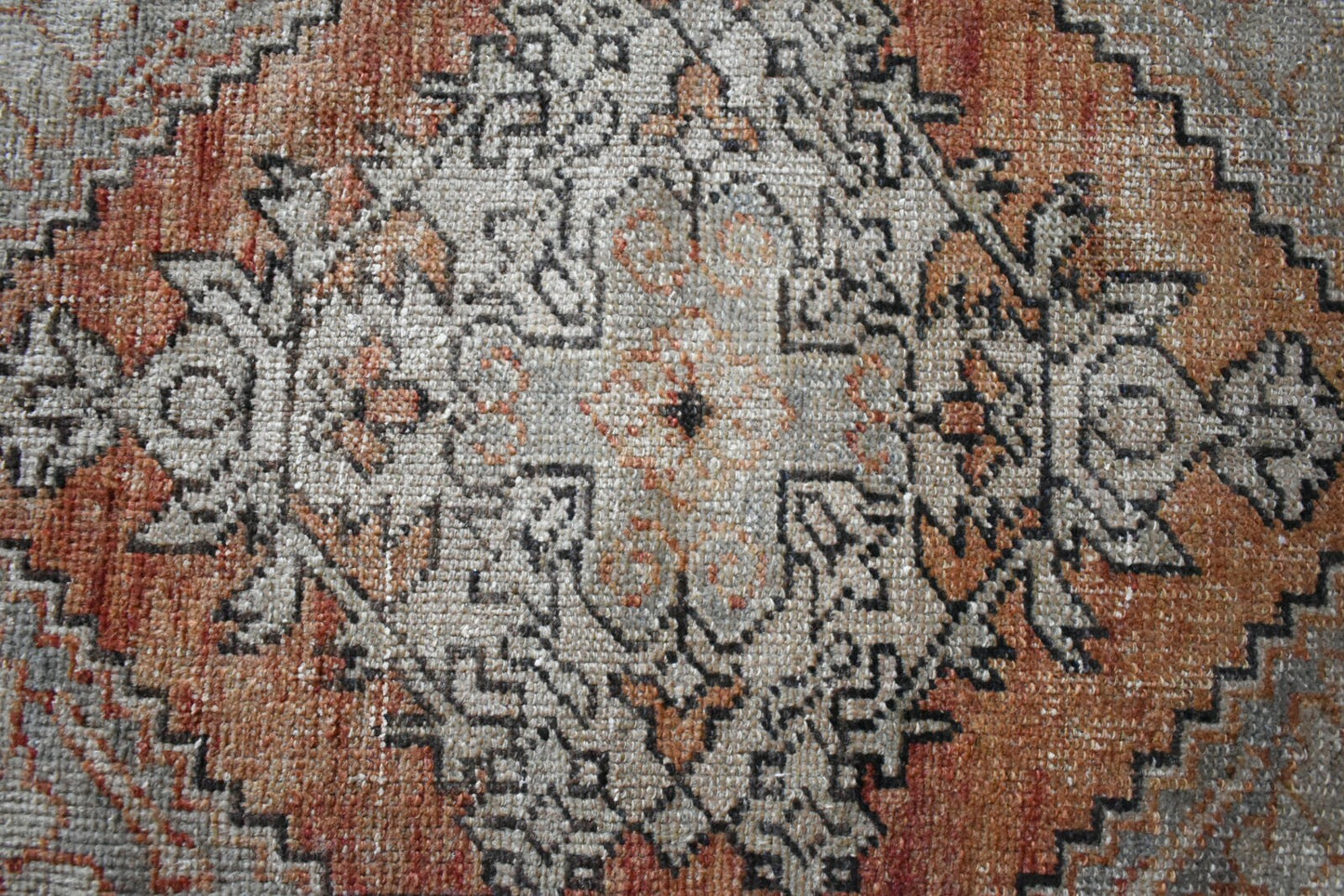 2.6x1.4 ft Small Turkish Runner Vintage Oushak Rug Anatolian Rug Faded Rug Y01