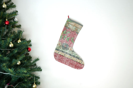 Kilim Christmas Stocking Vintage Rug Stocking Ethnic Decorative Xmas Socks S428