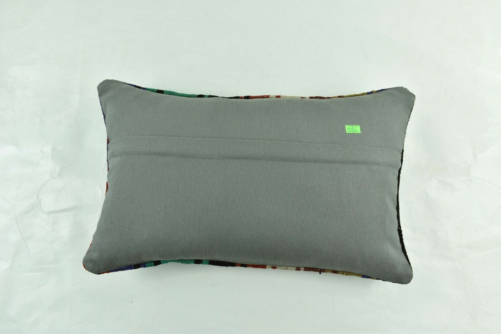 Kilim Pillow Cover 12x20 Turkish Handmade Vintage Couch Lumbar Cushion  A1864