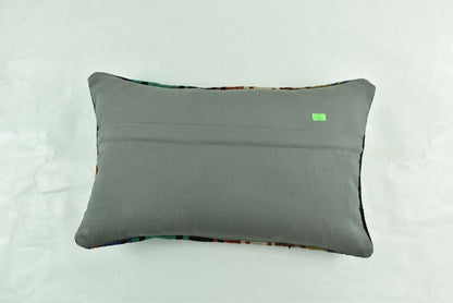 Kilim Pillow Cover 12x20 Turkish Handmade Vintage Couch Lumbar Cushion  A1864