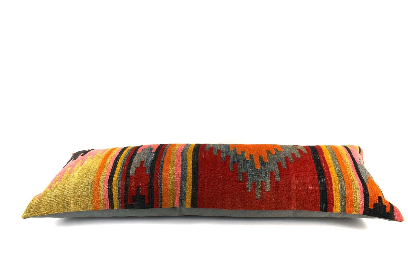 Extra Large Kilim Pillow Cover 16x48 Handmade Ethnic Boho Oriental Lumbar 4361