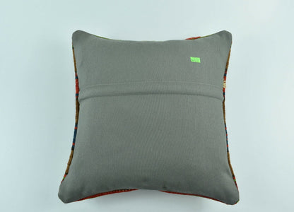 Kilim Pillow Cover 16x16 Oriental Traditional Handmade Bohemian Cushion A1630