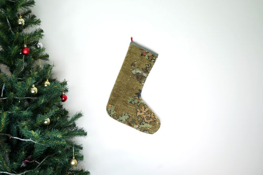 Kilim Christmas Stocking Vintage Rug Stocking Ethnic Decorative Xmas Socks S426