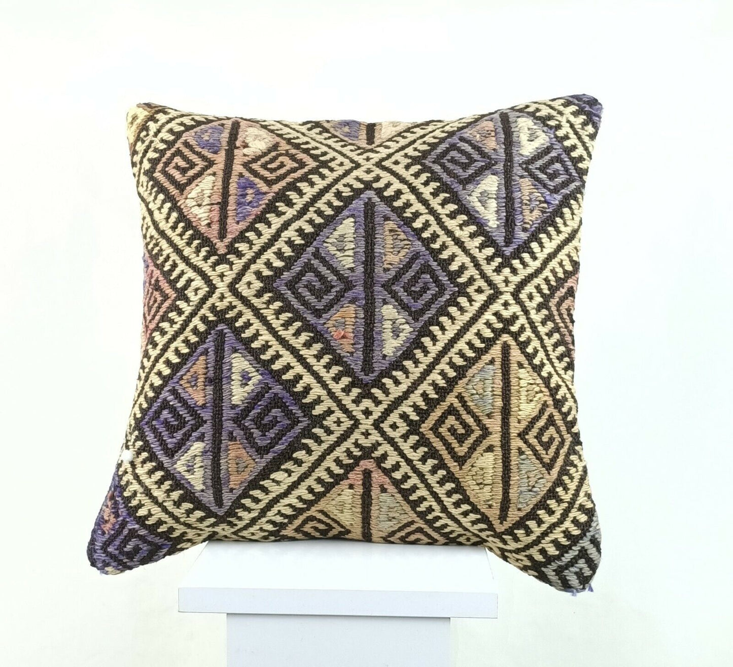 Kilim Pillow Cover 16x16 Oriental Traditional Handmade Bohemian Cushion A1130