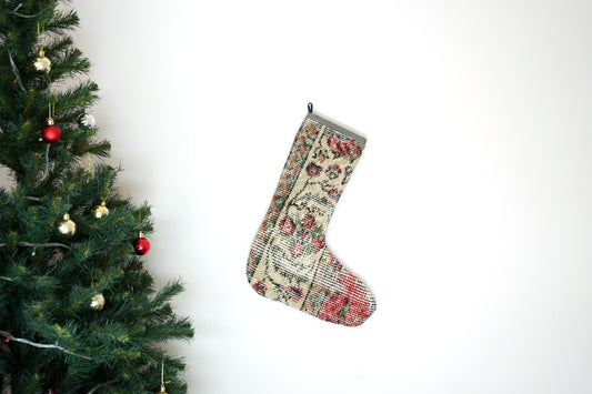 Kilim Christmas Stocking Vintage Rug Stocking Ethnic Decorative Xmas Socks S403