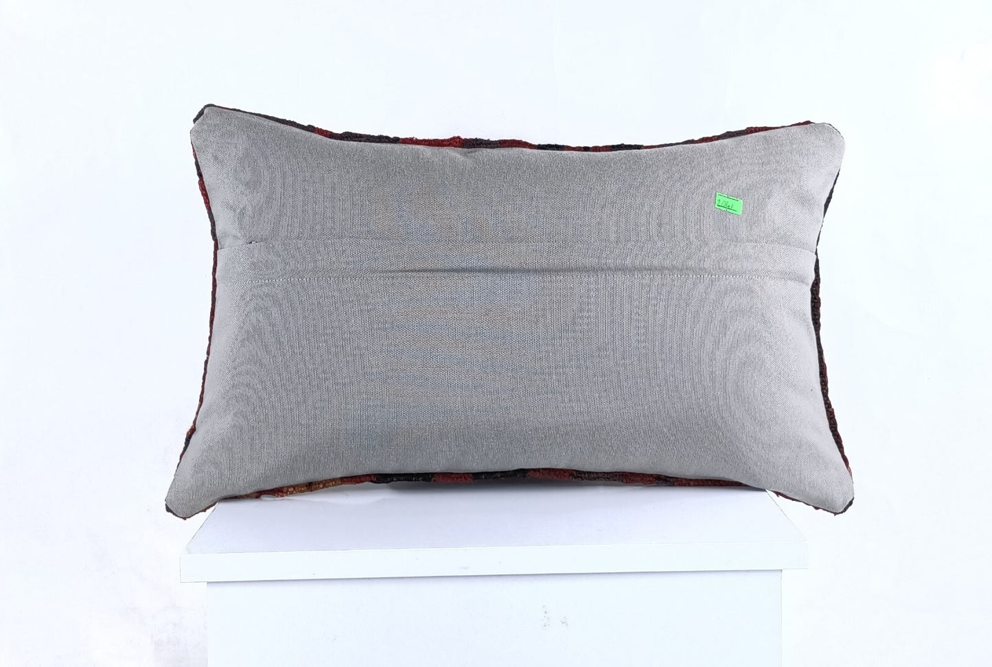 Kilim Pillow Cover 12x20 Handmade Turkish Rug Boho Ethnic Lumbar Cushion 2041