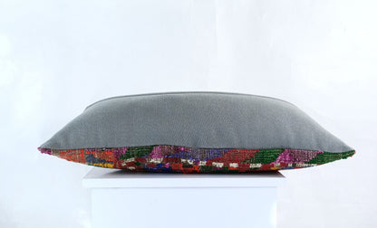 12x24 Kilim Lumbar Cushion Cover Turkish Tribal Vintage Ethnic Pillow E910