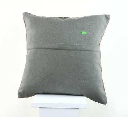 Kilim Pillow Cover 16x16 Oriental Traditional Handmade Bohemian Cushion A1139