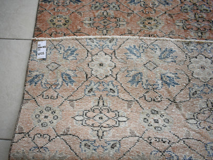 Vintage Oushak Rug 6.5x3.3 ft Turkish Floor Rug Faded Area Rug Oriental Rug U05