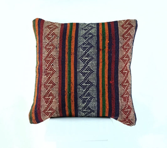 16x16 Ethnic Vintage Turkish Rug Pillow Cover Home Decorative Boho Cushion 2317