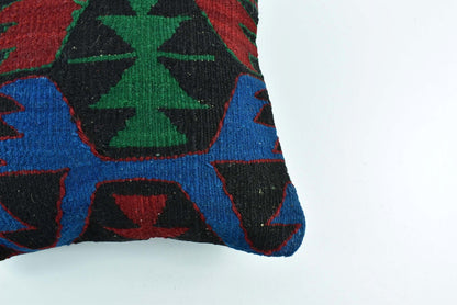 14"x14" Kilim Pillow Cover Handmade Turkish Tribal Ethnic Boho Rug Cushion A1715