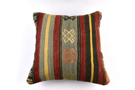 20x20 Kilim Pillow Cover Handmade Vintage Oushak Kilim Cushion Cover 4645