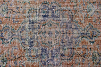 Large Turkish Rug 9.7x5.9 ft Vintage Rug Faded Oushak Rug Living Room Carpet B26