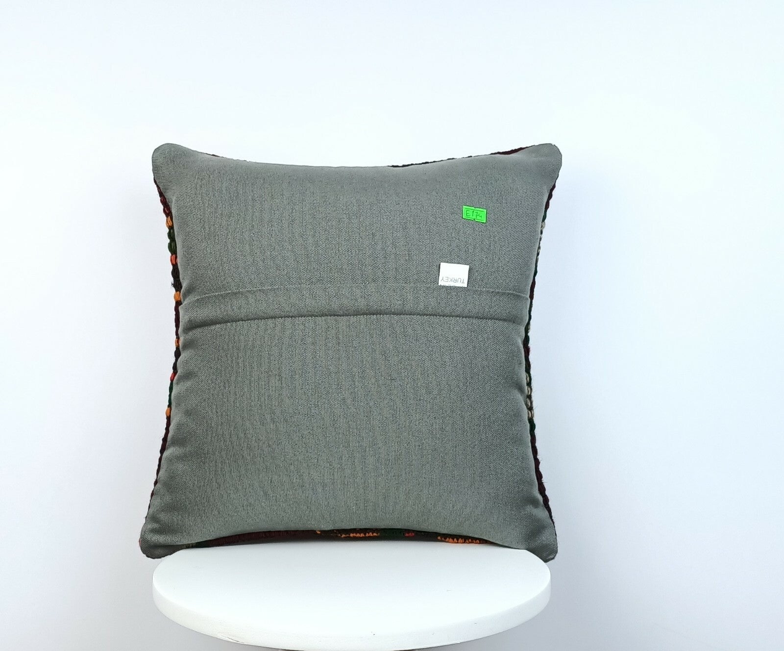 Traditional Kilim Cushion Cover 16x16 Handmade Turkish Tribal Pillow Cover E174