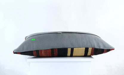 12x24 Kilim Lumbar Cushion Cover Turkish Tribal Vintage Ethnic Pillow E901