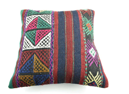 Kilim Pillow Cover 20x20 Home Decorative Handmade Ethnic Oushak Rug Pillow A1877