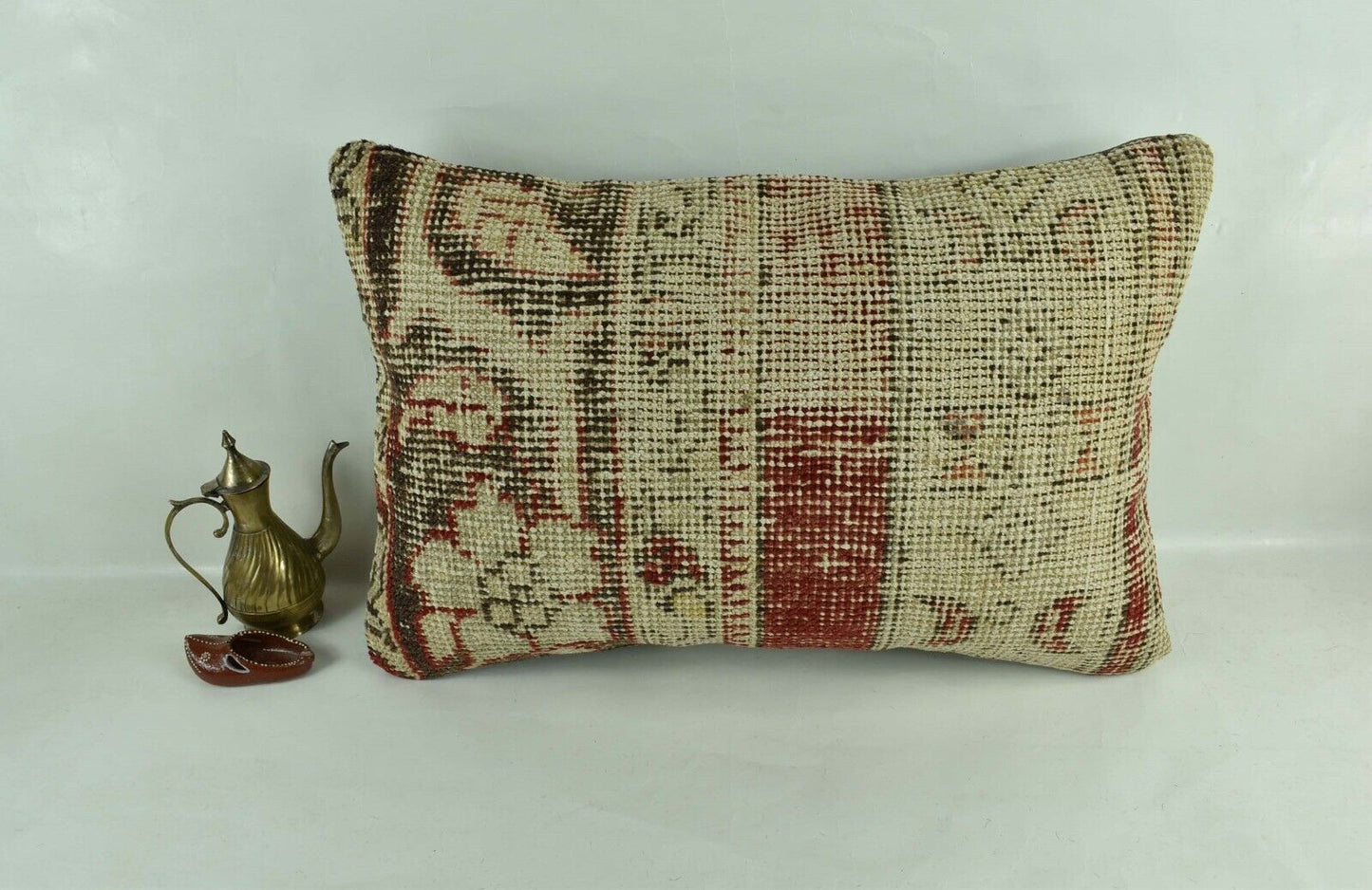 Kilim Pillow Cover 16x24 Tribal Vintage Turkish Carpet Lumbar Pillow Cover 3095