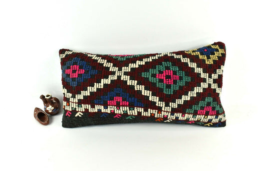 12x24 Kilim Pillow Cover Tribal Decorative Vintage Turkish Cushion Cover A2666