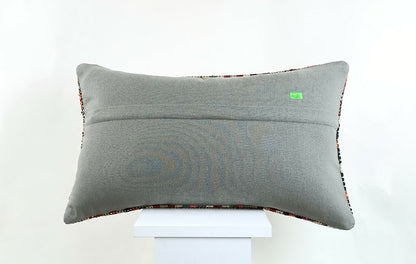Kilim Pillow Cover 12x20 Turkish Handmade Sofa Couch Floor Lumbar Cushion A1250