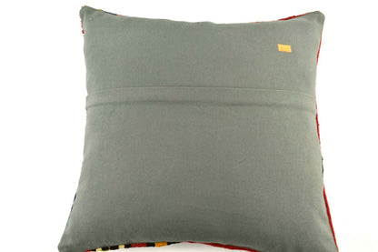 18x18 Kilim Pillow Cover Handknotten Vintage Pillow Oushak Kilim Pillow  A2850