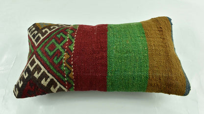 Turkish Cushion Cover 8"x16" Handmade Vintage Boho Ethnic Throw Pillow Case 3134