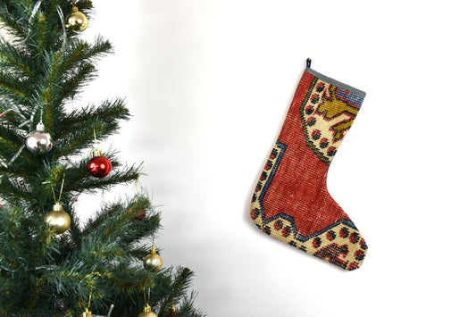 Kilim Christmas Stocking Vintage Rug Stocking Ethnic Decorative Xmas Socks S700