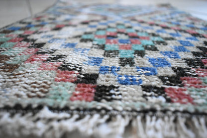 Oushak Runner 1.8x1.2 ft Vintage Turkish Rug Small Runner Anatolian Rug Y08