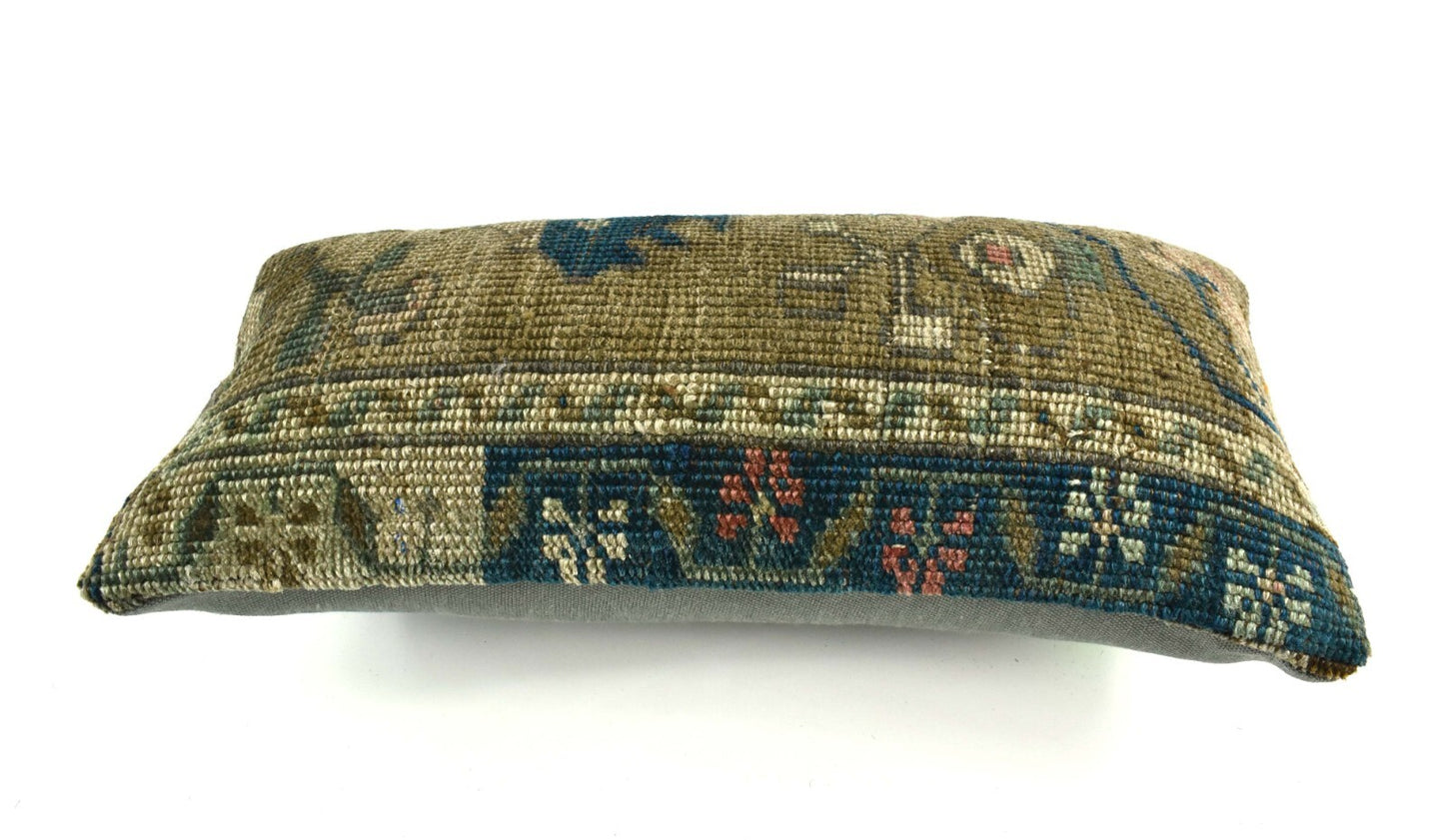 Turkish Cushion Cover 8"x16" Handmade Vintage Boho Ethnic Throw Pillow Case 3708