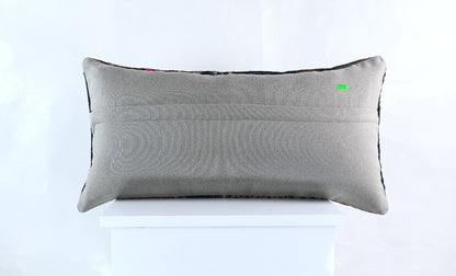 12x24 Kilim Lumbar Cushion Cover Turkish Tribal Vintage Ethnic Pillow E909