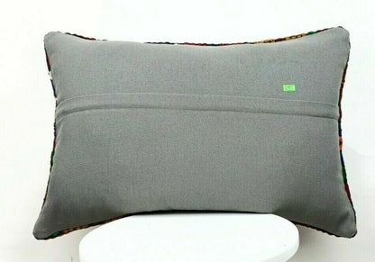 Kilim Pillow Cover 16x24 Handmade Lumbar Tribal Ethnic Sofa Couch Cushion  E501