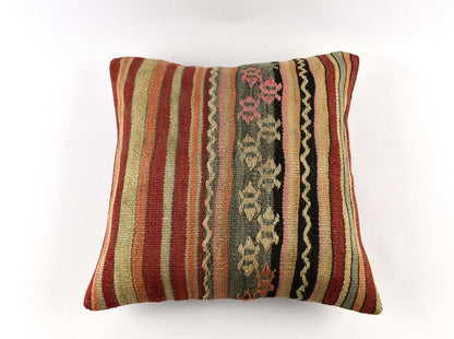 20x20 Kilim Pillow Cover Handmade Vintage Oushak Kilim Cushion Cover 4697