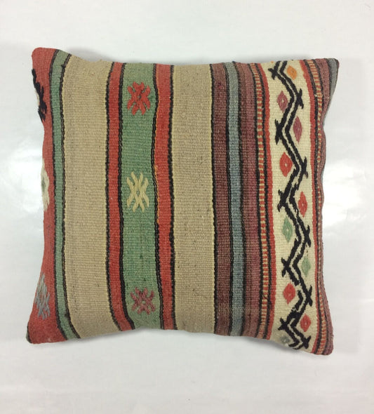 16x16 Ethnic Vintage Turkish Rug Pillow Cover Home Decorative Boho Cushion 1118