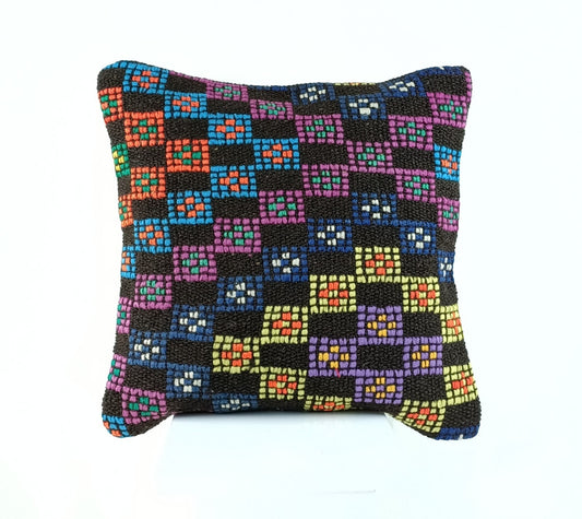 16x16 Ethnic Vintage Turkish Rug Pillow Cover Home Decorative Boho Cushion 2320