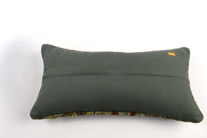 10x20 Kilim Lumbar Pillow Cover Vintage Ethnic Oushak Kilim Pillow Cover 4857