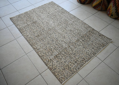 Faded Oushak Rug 5.8x3.8 ft Anatolian Rug Turkish Carpet Boho Floor Rug U06