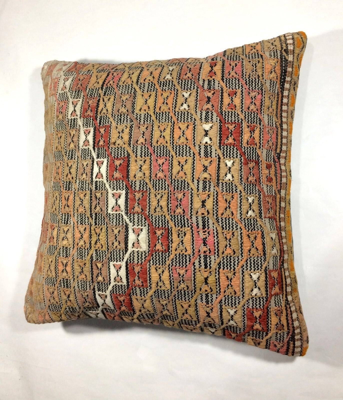 20x20 Kilim Pillow Cover Handmade Vintage Oushak Kilim Cushion Cover 260