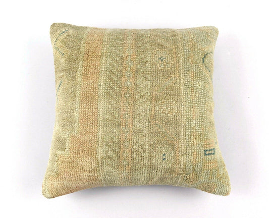 16x16 Oushak Rug Pillow Cover Decorative Handmade Vintage Cushion Cover A3143