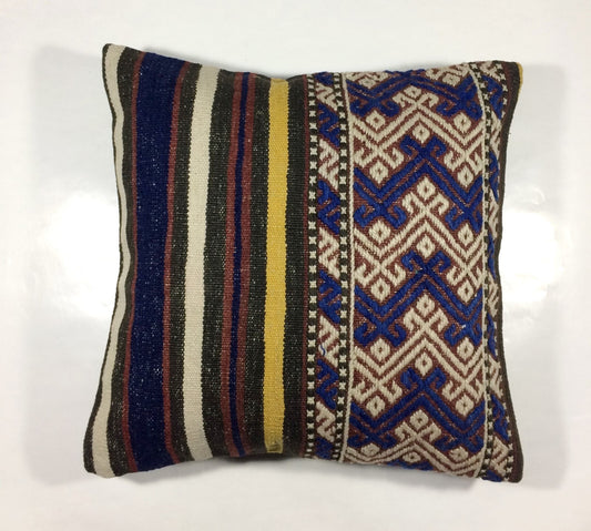 16x16 Ethnic Vintage Turkish Rug Pillow Cover Home Decorative Boho Cushion 610
