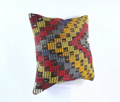 20x20 Kilim Pillow Cover Handmade Vintage Oushak Kilim Cushion Cover 1866