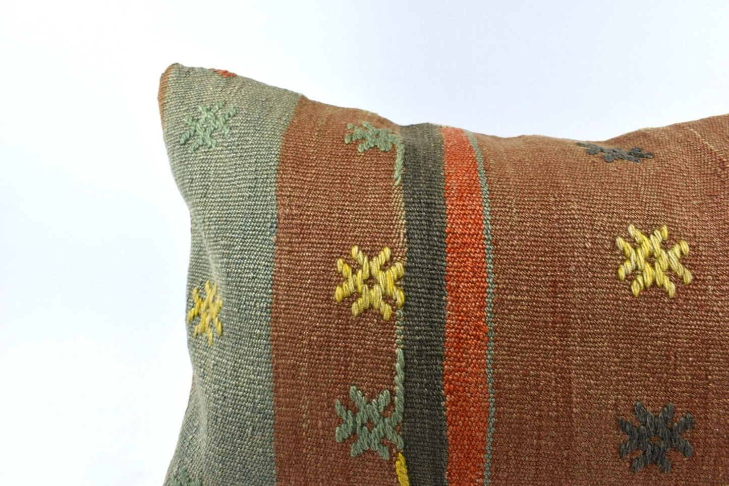 16x24 Kilim Pillow Cover Handmade Vintage Anatolian Lumbar Cushion Cover 4772