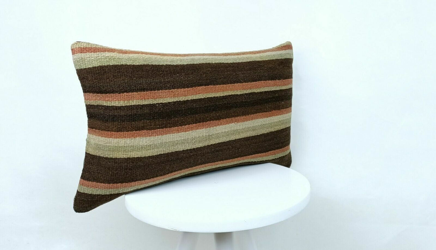 Kilim Pillow Cover 12x20 Home Decorative Handmade Sofa Couch Lumbar Cushion E527