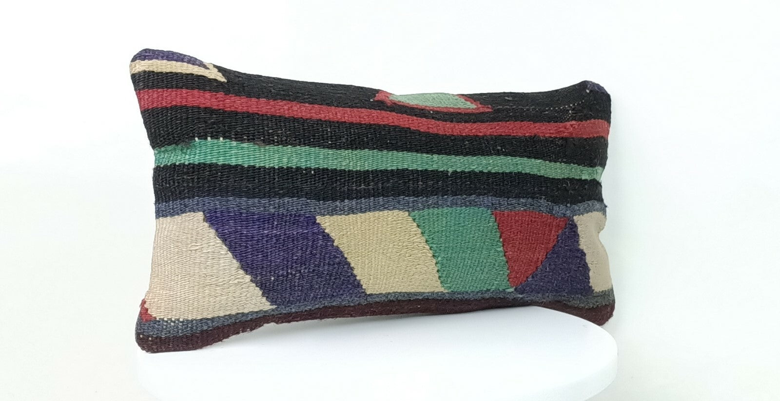 Turkish Cushion Cover 8"x16" Handmade Vintage Boho Ethnic Throw Pillow Case A160