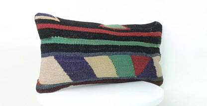 Turkish Cushion Cover 8"x16" Handmade Vintage Boho Ethnic Throw Pillow Case A160