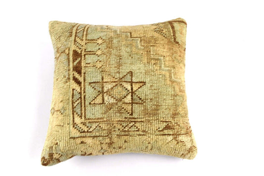 16x16 Ethnic Vintage Turkish Rug Pillow Cover Home Decorative Boho Cushion A3191