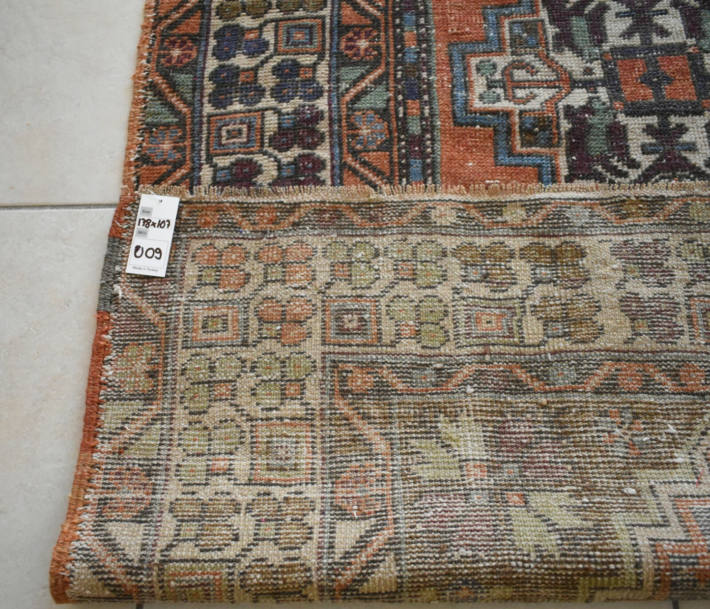 Faded Oushak Rug 5.8x3.5 ft Anatolian Rug Turkish Carpet Boho Floor Rug U09
