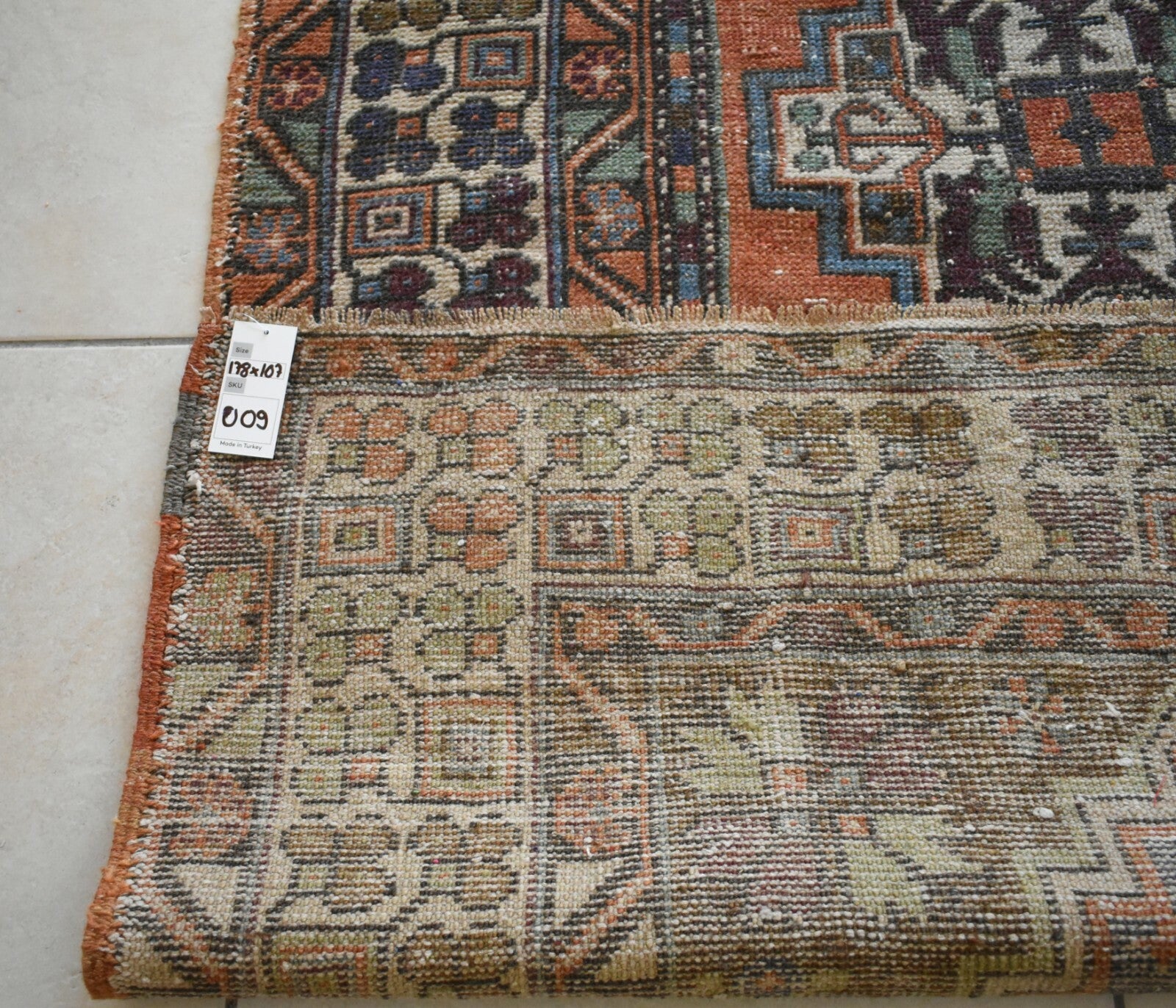 Faded Oushak Rug 5.8x3.5 ft Anatolian Rug Turkish Carpet Boho Floor Rug U09