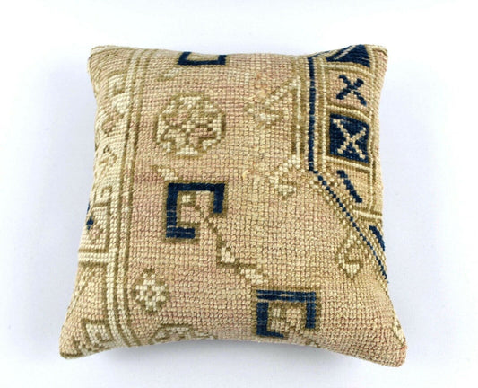 16x16 Ethnic Vintage Turkish Rug Pillow Cover Home Decorative Boho Cushion A3154