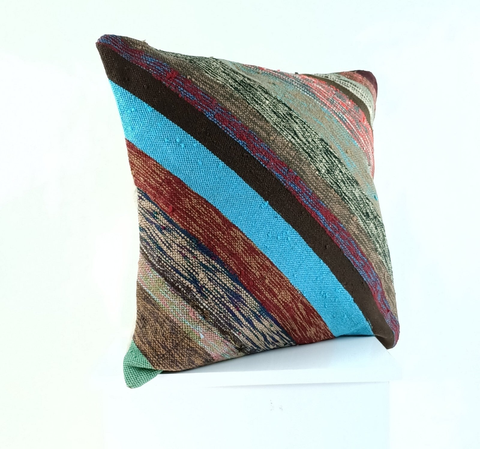 20x20 Kilim Pillow Cover Handmade Vintage Oushak Kilim Cushion Cover 2362