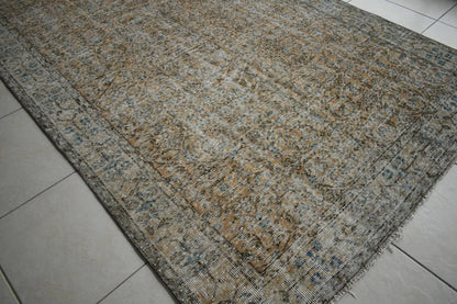 Large Oushak Rug 8.9x5.2 ft Vintage Rug Faded Turkish Rug Living Room Carpet B11