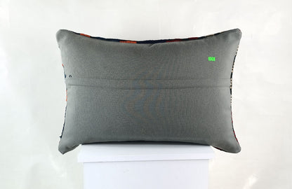 Kilim Pillow Cover 16x24 Tribal Vintage Turkish Carpet Lumbar Pillow Cover 1770